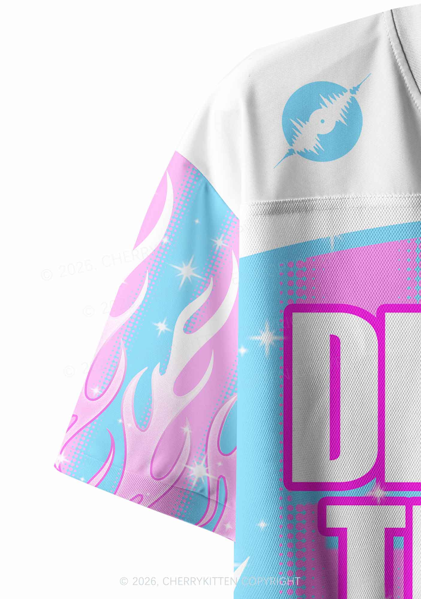 Dibs On The DJ Y2K Crop Sport Jersey Shirts Cherrykitten