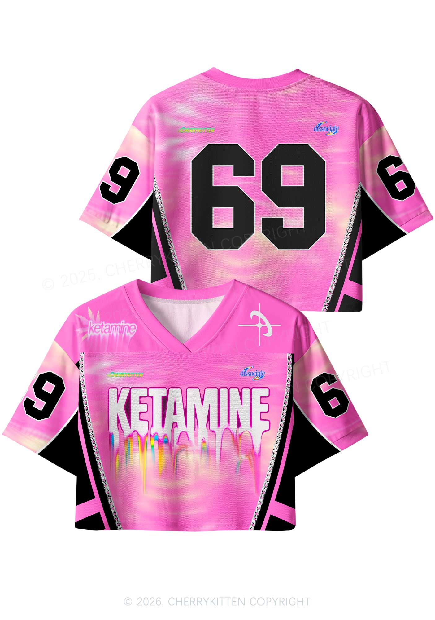 Drip Kxxamine Y2K Crop Sport Jersey Shirts Cherrykitten