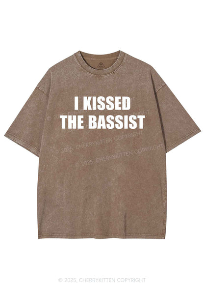 I Kissed The Bassist Y2K Shirts Washed Tee Cherrykitten