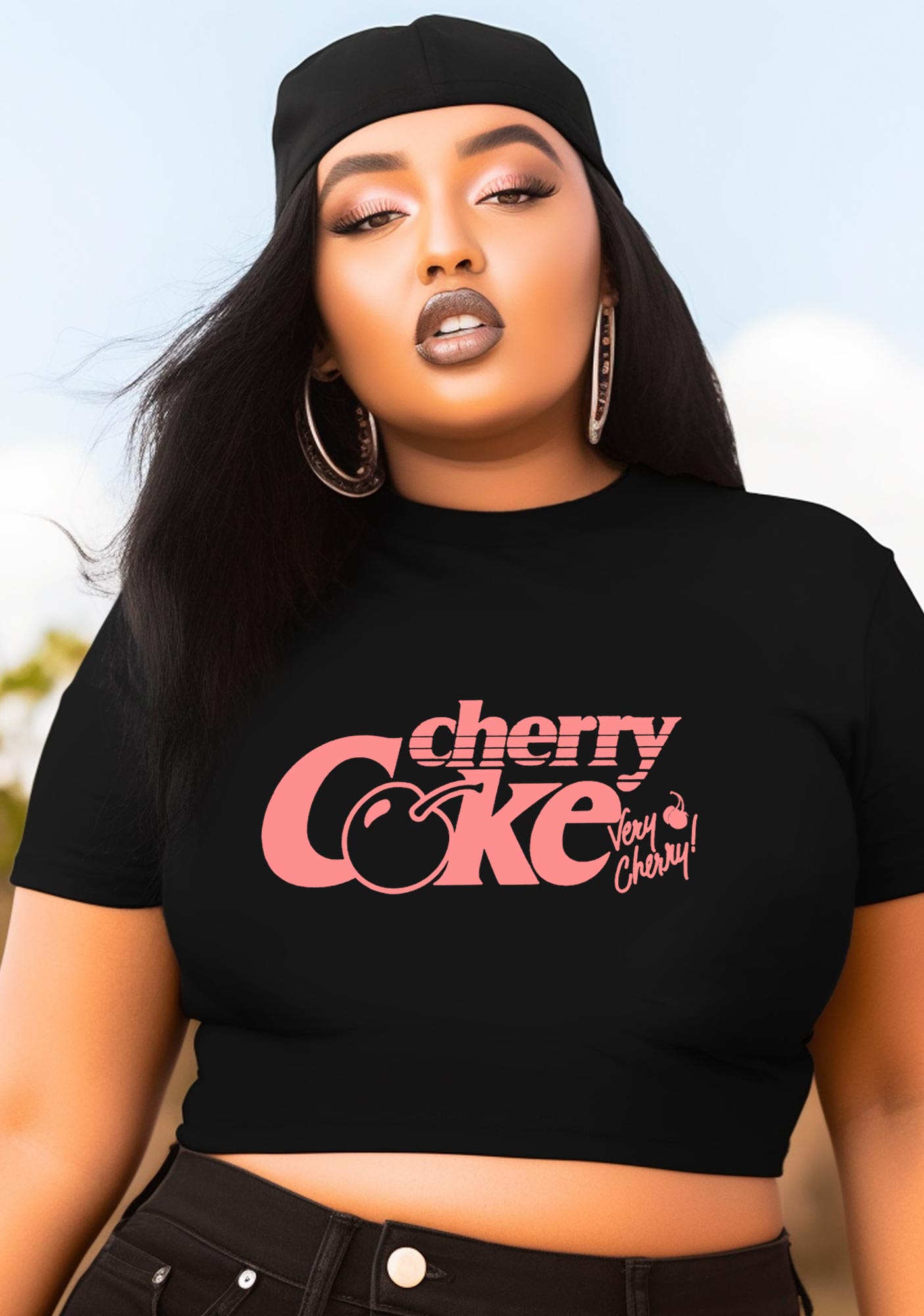 Curvy Very Cherry Coke Baby Tee