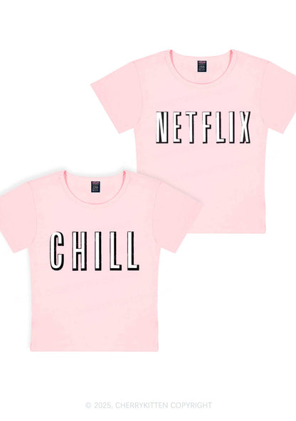 Netflix Chill Y2K Valentine's Day Baby Tee Cherrykitten
