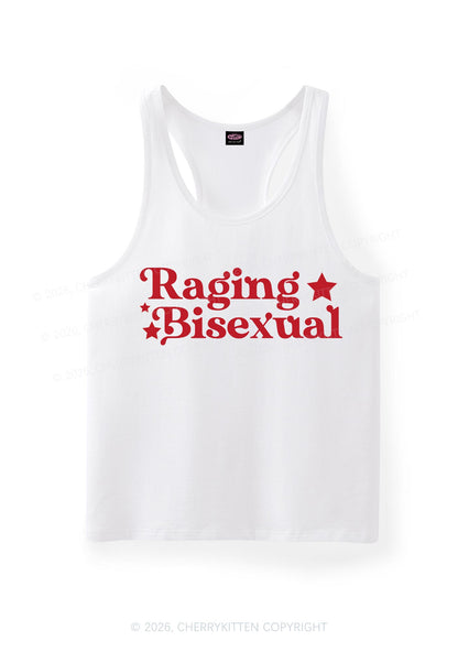 Raging Bisexual Stars Pride Y2K Men Racerback Tank Top Cherrykitten