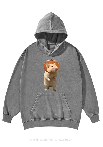 Halloween Silly Ratz Y2K Washed Hoodie Cherrykitten