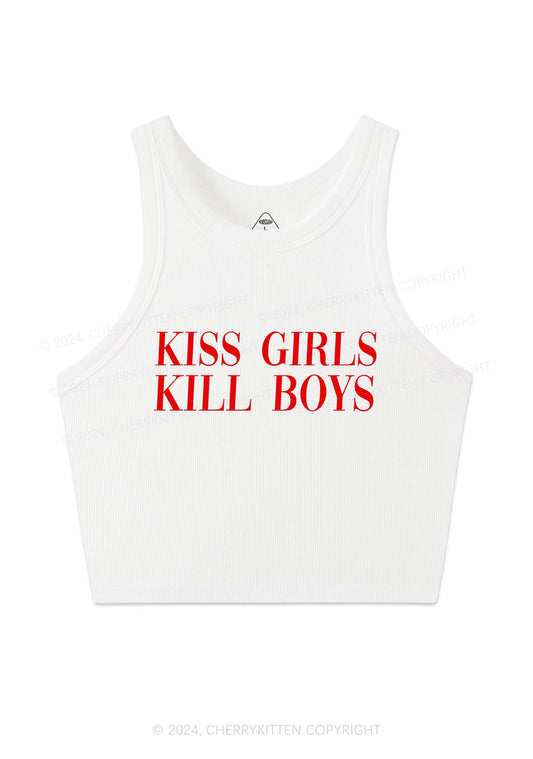 Kiss Girls Y2K Crop Tank Top Cherrykitten