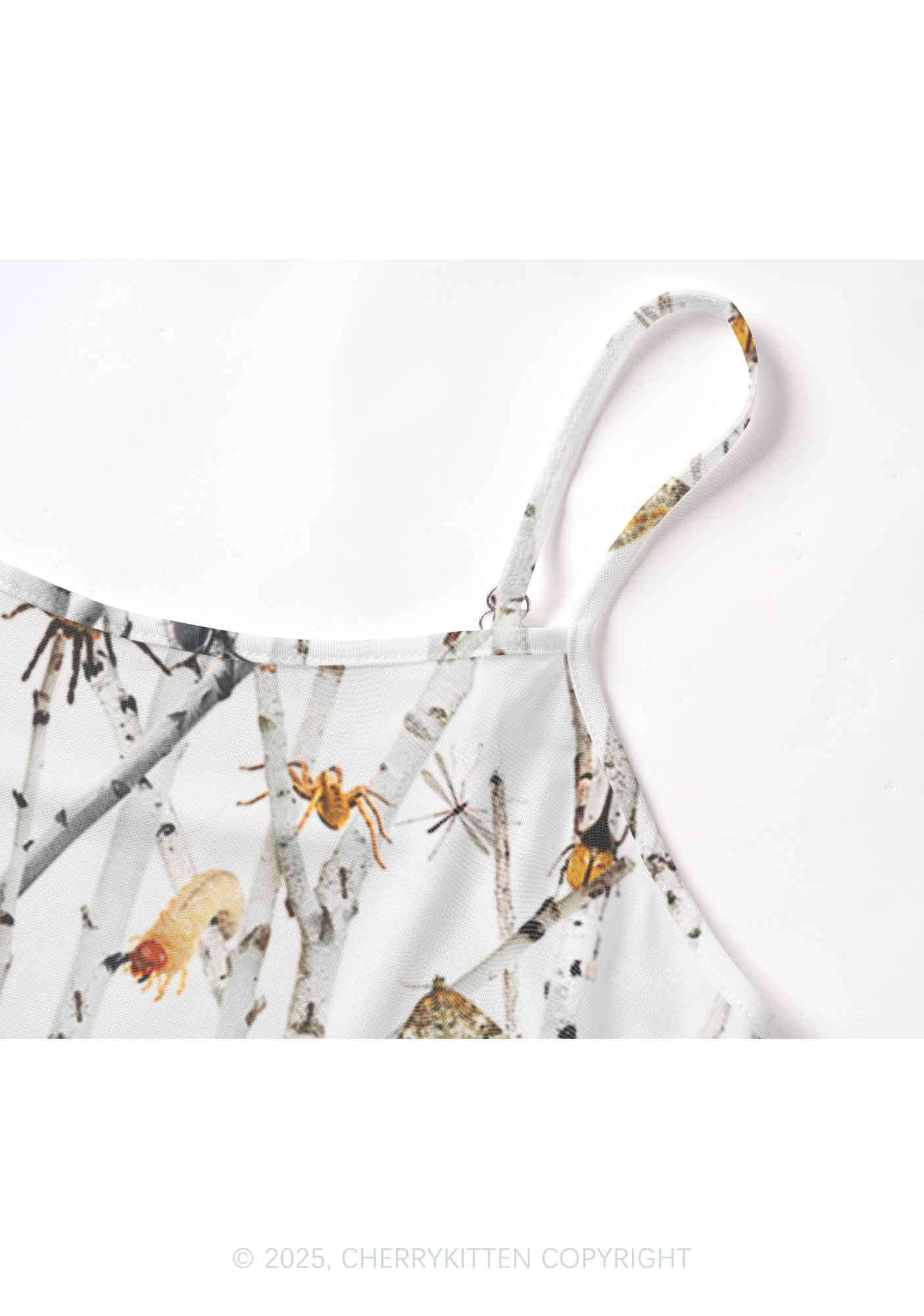 Insects On Birch Y2K Mesh Cami Tank Cherrykitten
