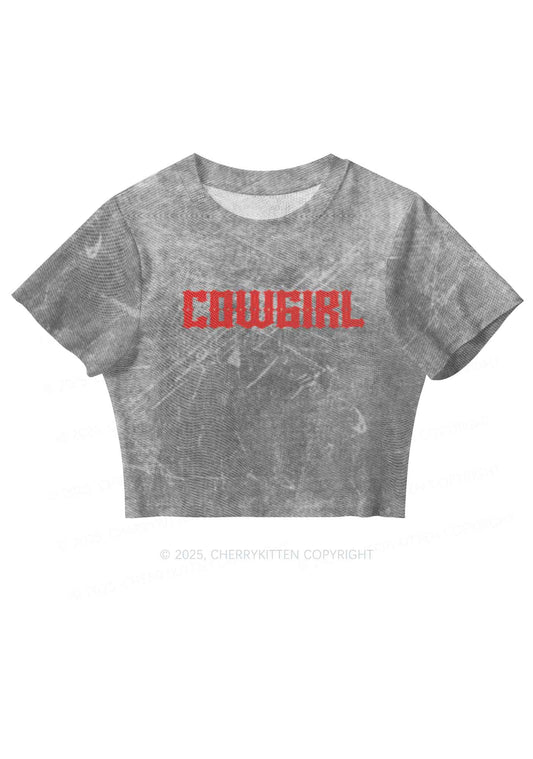 Vintage Cowgirl Y2K Mesh Crop Top Cherrykitten