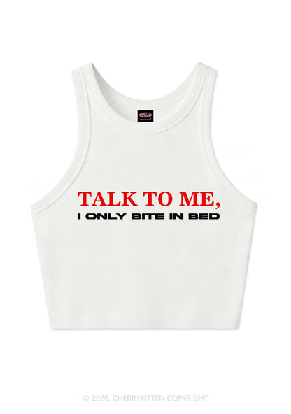 I Only Bite In Bed Y2K Crop Tank Top Cherrykitten