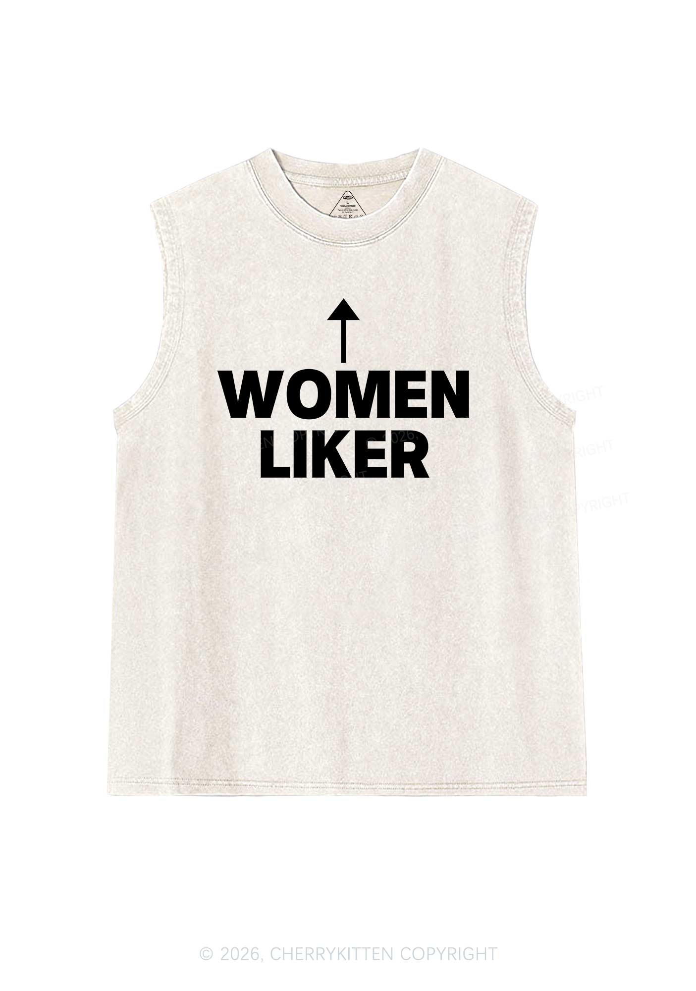 Women Liker Pride Y2K Washed Muscle Tank Cherrykitten