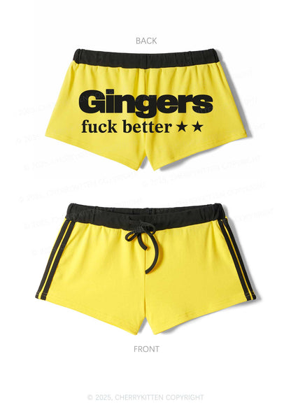 Gingers Fxxk Better Y2K Drawstring Mini Shorts Cherrykitten