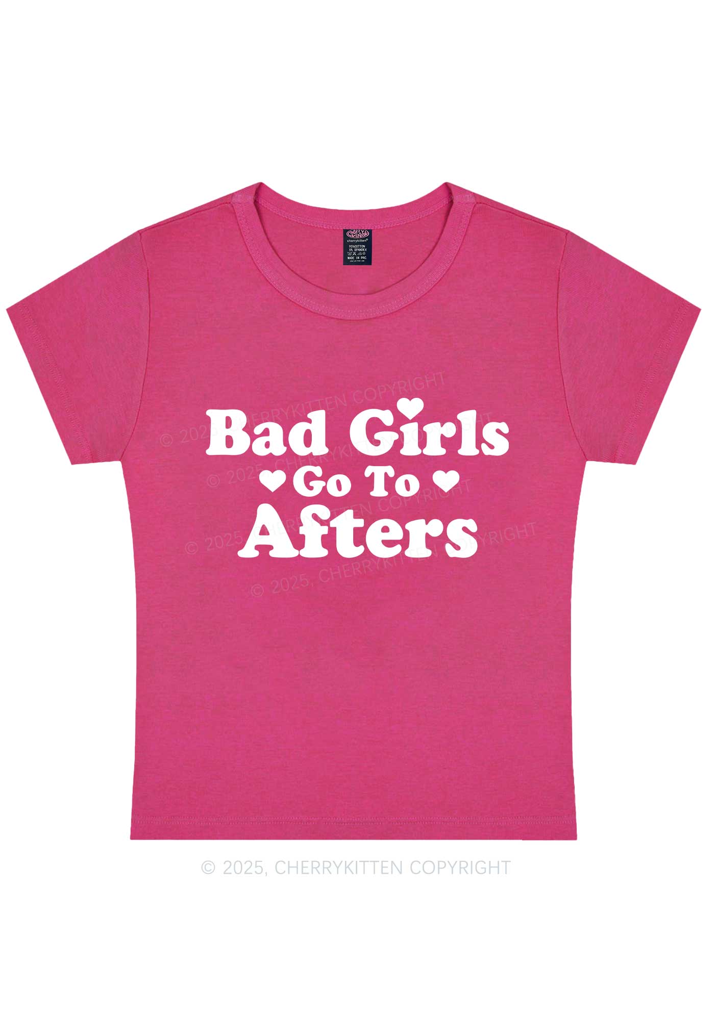 Bad Girls Go Afters Y2K Baby Tee Cherrykitten