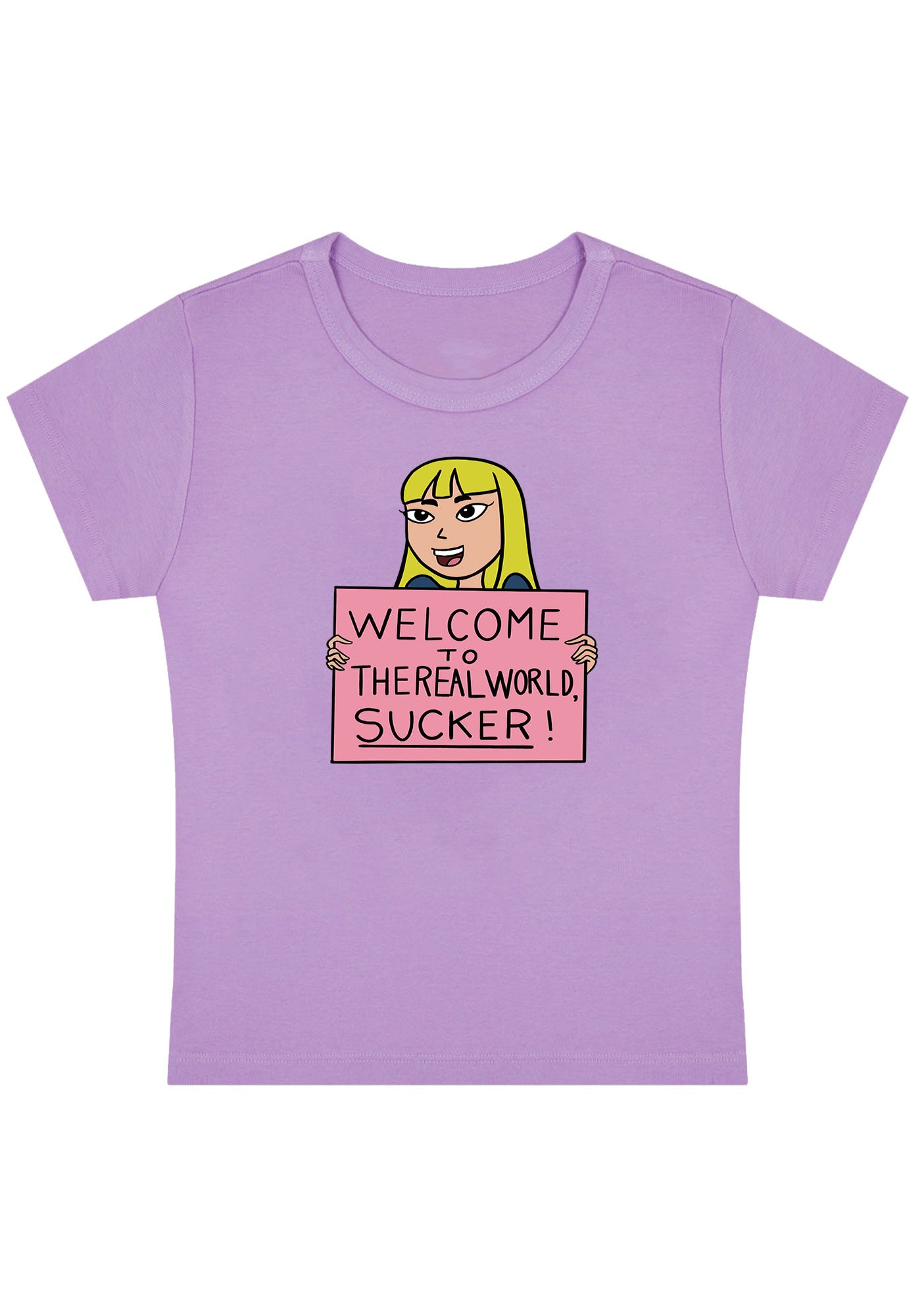 Curvy Welcome To The Real World Baby Tee