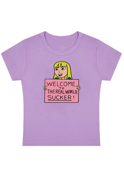 Curvy Welcome To The Real World Baby Tee