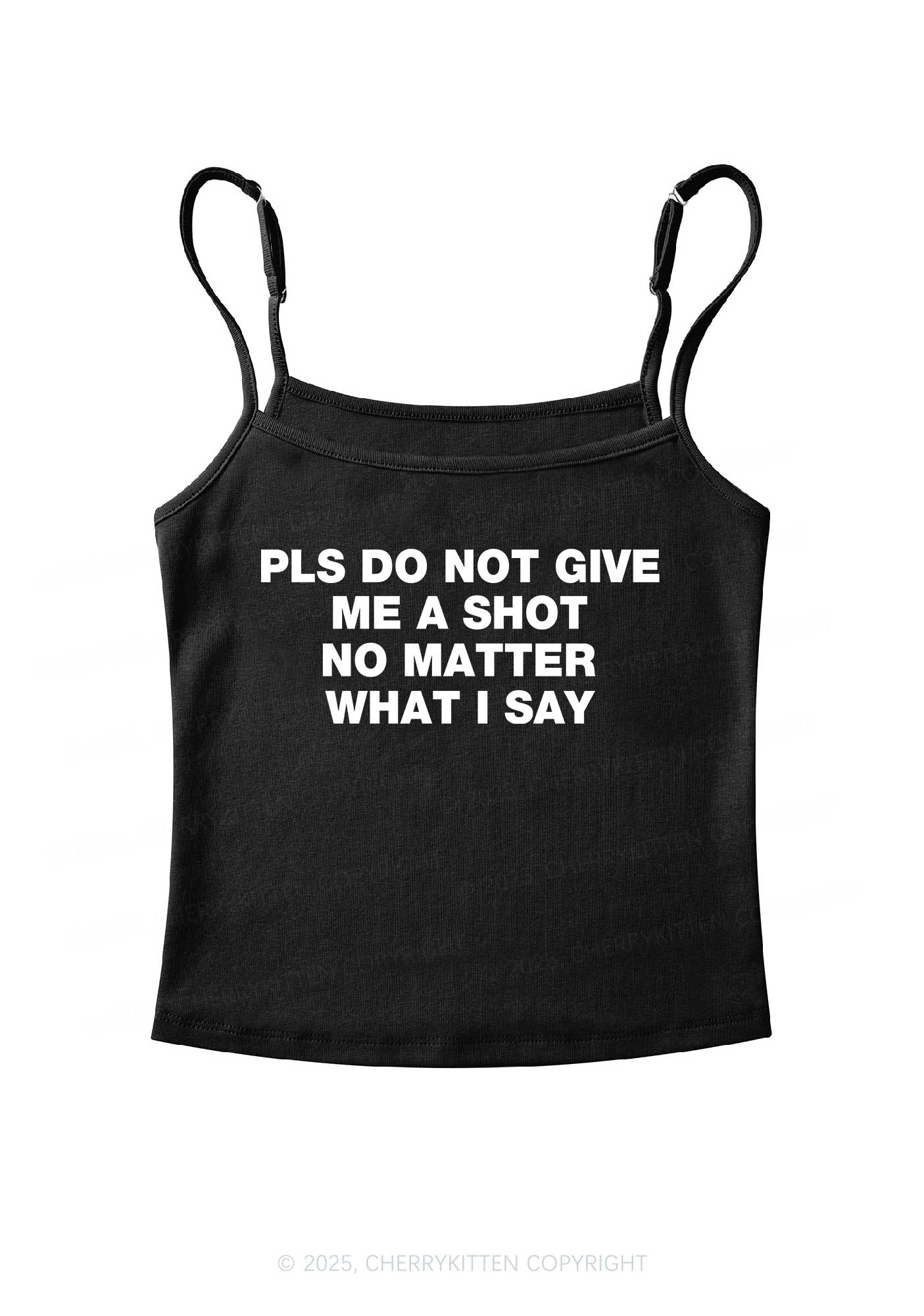 Not Give Shot Y2K Spaghetti Strap Cami Cherrykitten