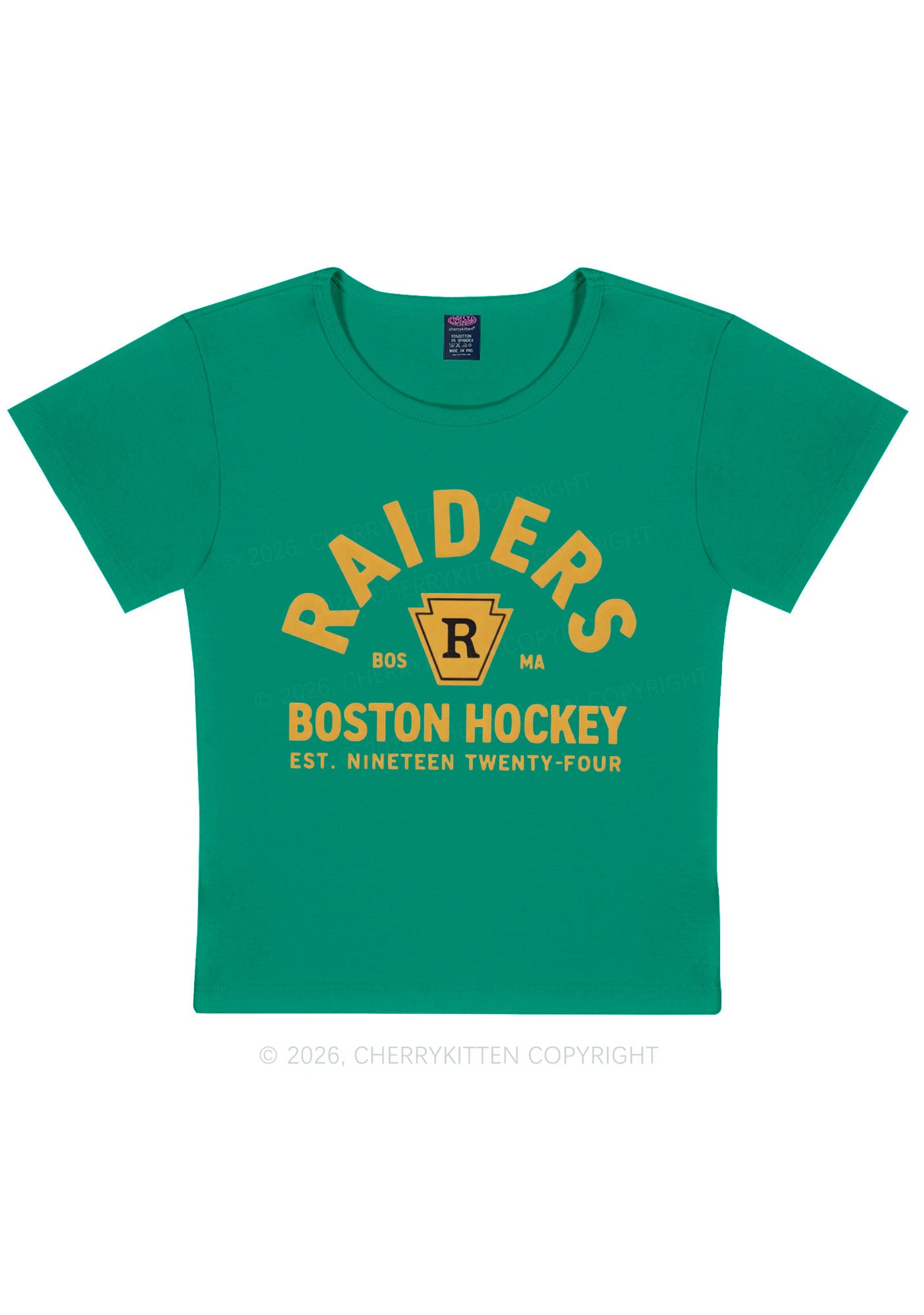 Boston Hockey HR Y2K Baby Tee Cherrykitten