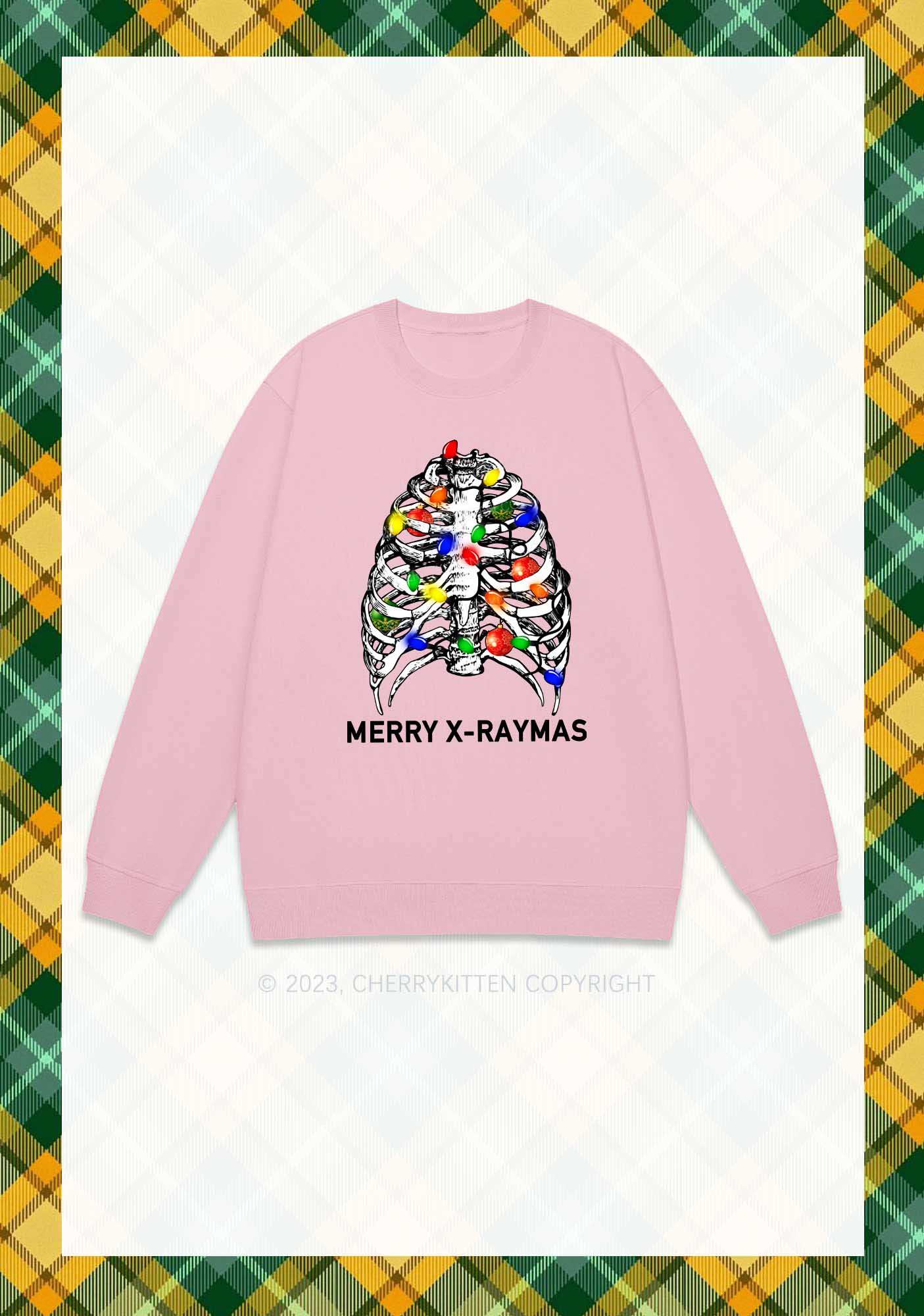 Merry X-Raymas Christmas Y2K Sweatshirt Cherrykitten