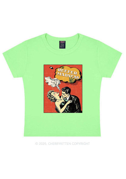 Smoke Madness Y2K Baby Tee Cherrykitten
