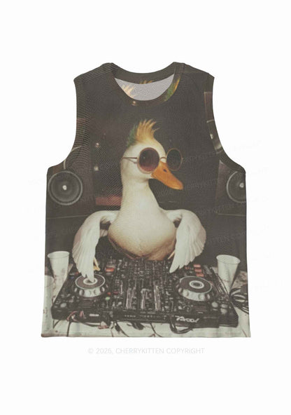 Sunglasses DJ Duck Y2K Mesh Muscle Tank Cherrykitten
