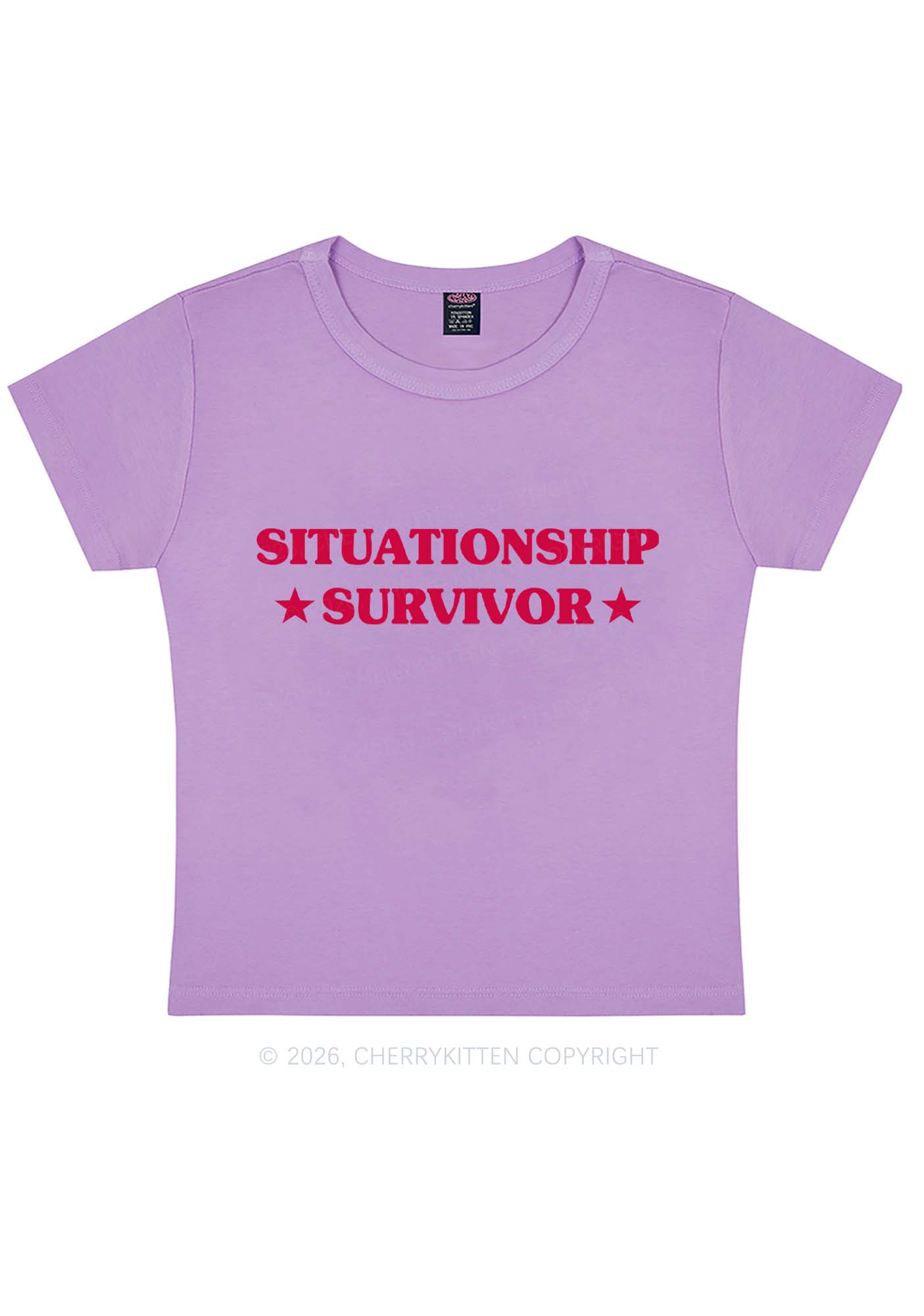 Situationship Survivor Y2K Baby Tee Cherrykitten
