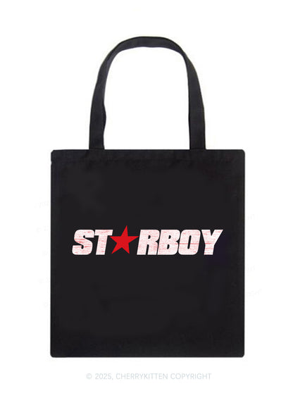 Red Starboy Y2K Canvas Tote Bag Cherrykitten