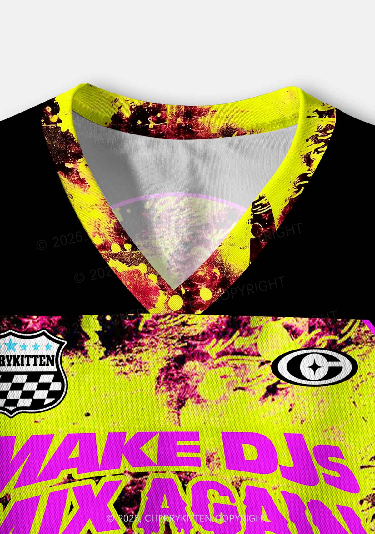 Make DJs Mix Again Y2K Crop Sport Jersey Shirts Cherrykitten