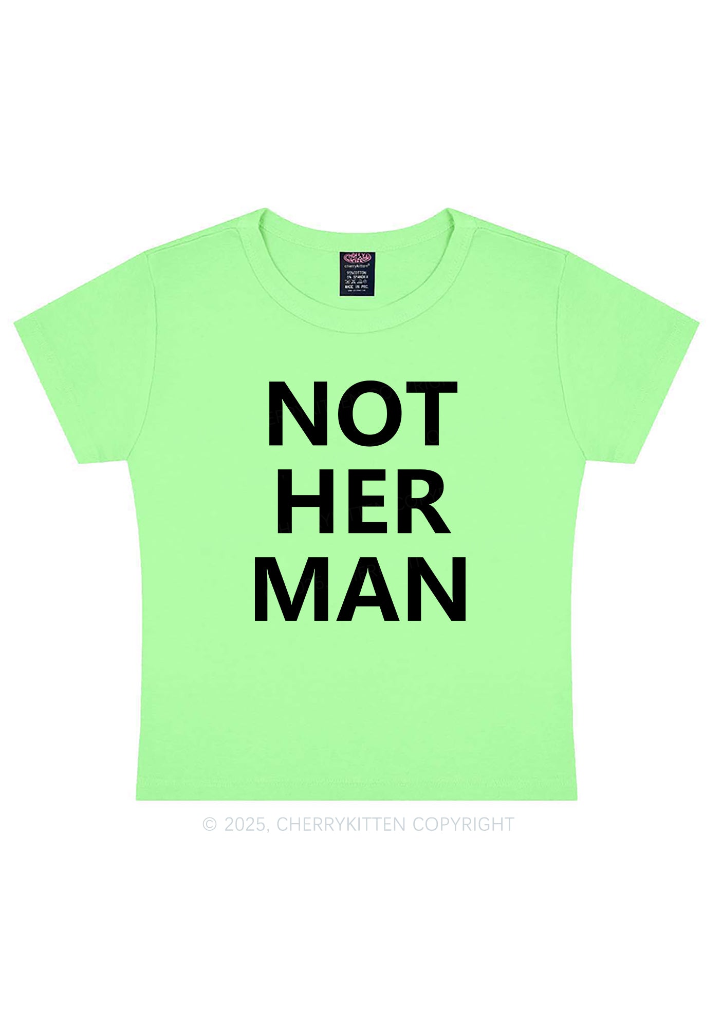 Not Her Man Y2K Baby Tee Cherrykitten