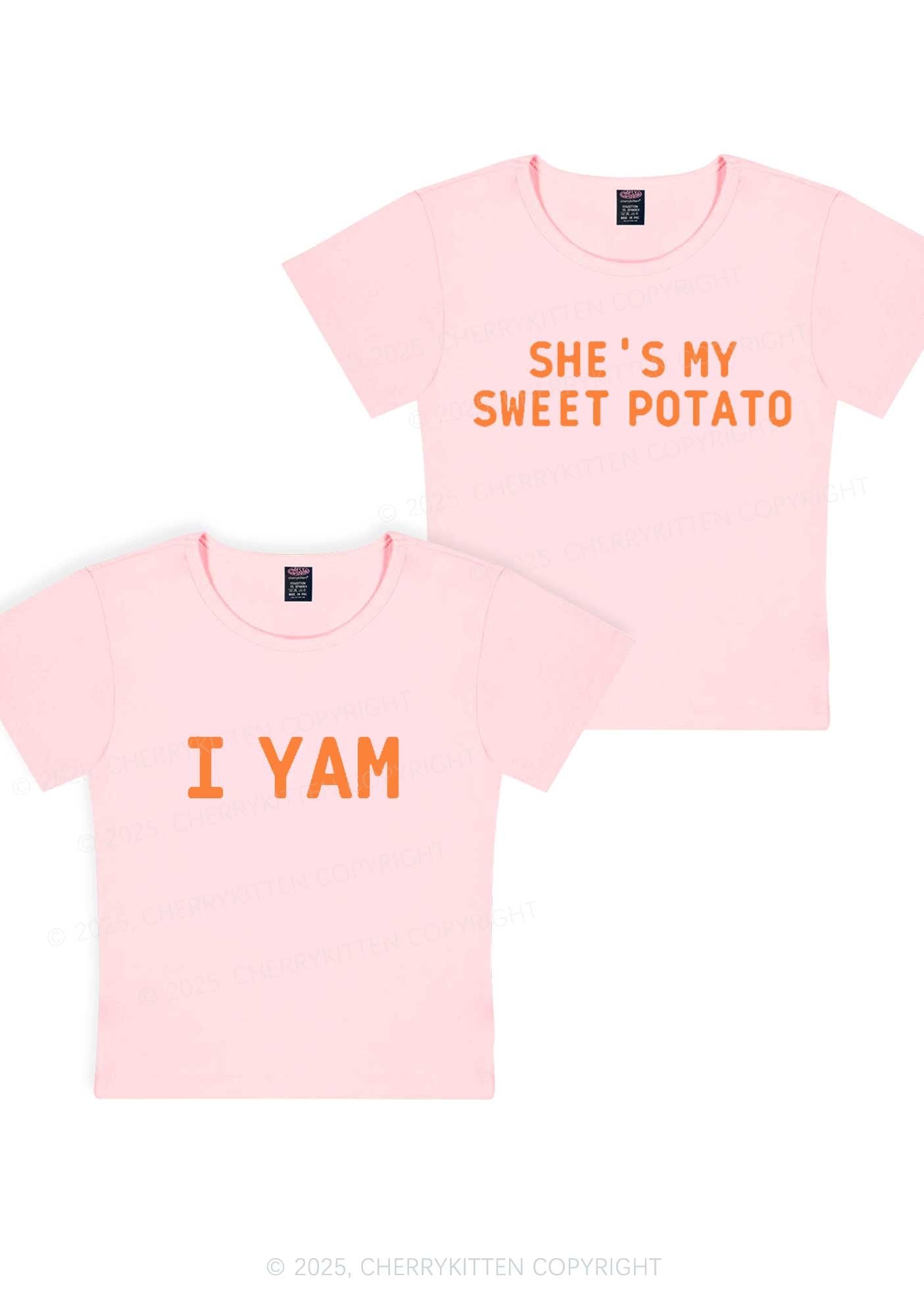 Shes My Sweet Potato Y2K Valentine's Day Baby Tee Cherrykitten