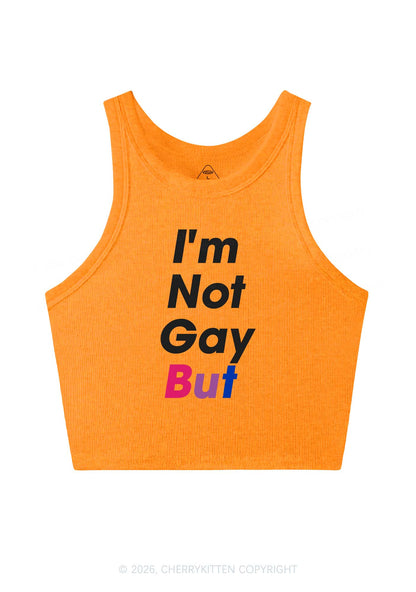 Im Not Gay But Pride Y2K Crop Tank Top Cherrykitten