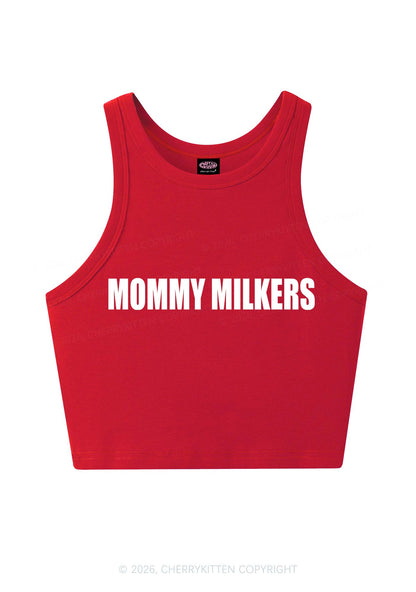 Mommy Milkers Y2K Crop Tank Top Cherrykitten