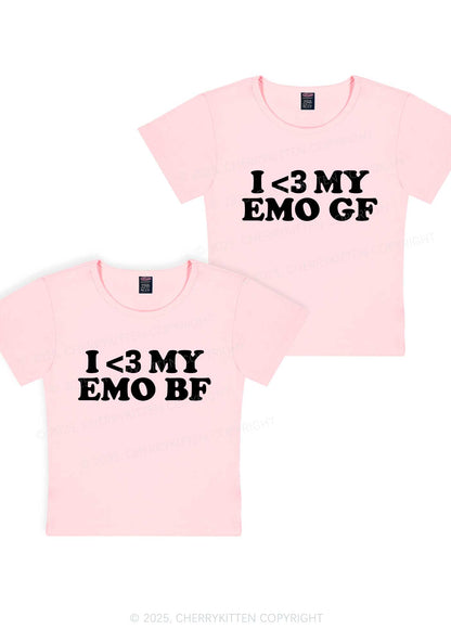 I Love My Emo BF GF Y2K Valentine's Day Baby Tee Cherrykitten
