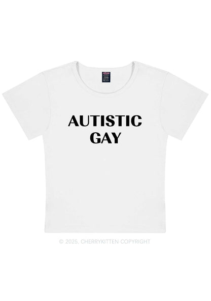 Autistic Gay Pride Y2K Baby Tee Cherrykitten