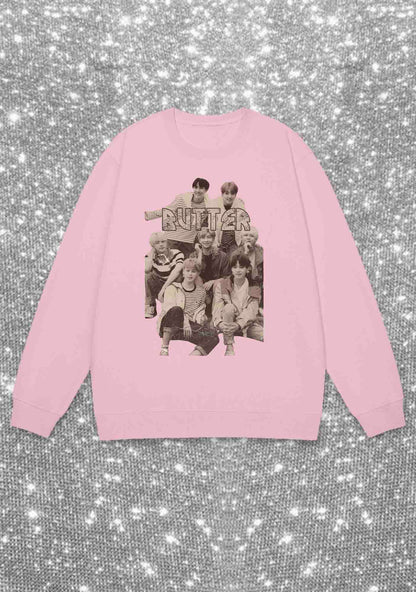 Vintage Butter Bangtan Kpop Y2K Sweatshirt Cherrykitten