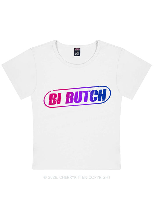 Bi Butch Pride Y2K Baby Tee Cherrykitten