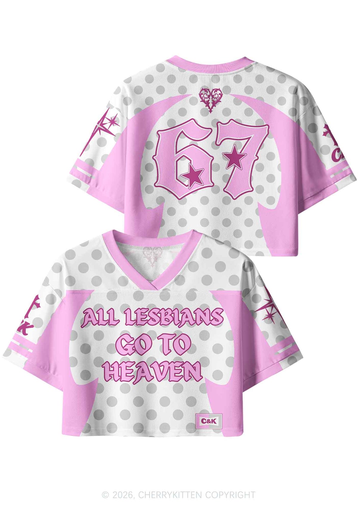 All Lesbians Go To Heaven Pride Y2K Crop Sport Jersey Shirts Cherrykitten