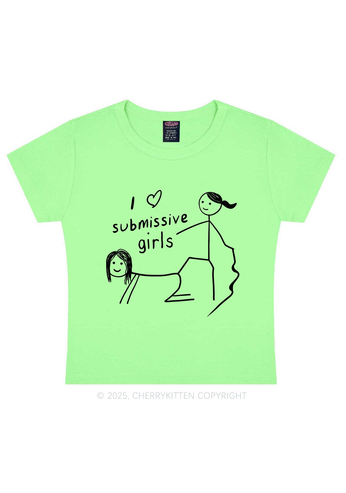I Love S Girls Pride Y2K Baby Tee Cherrykitten