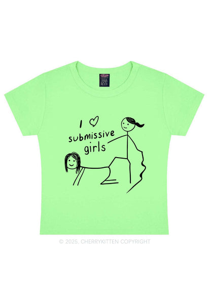 I Love S Girls Pride Y2K Baby Tee Cherrykitten