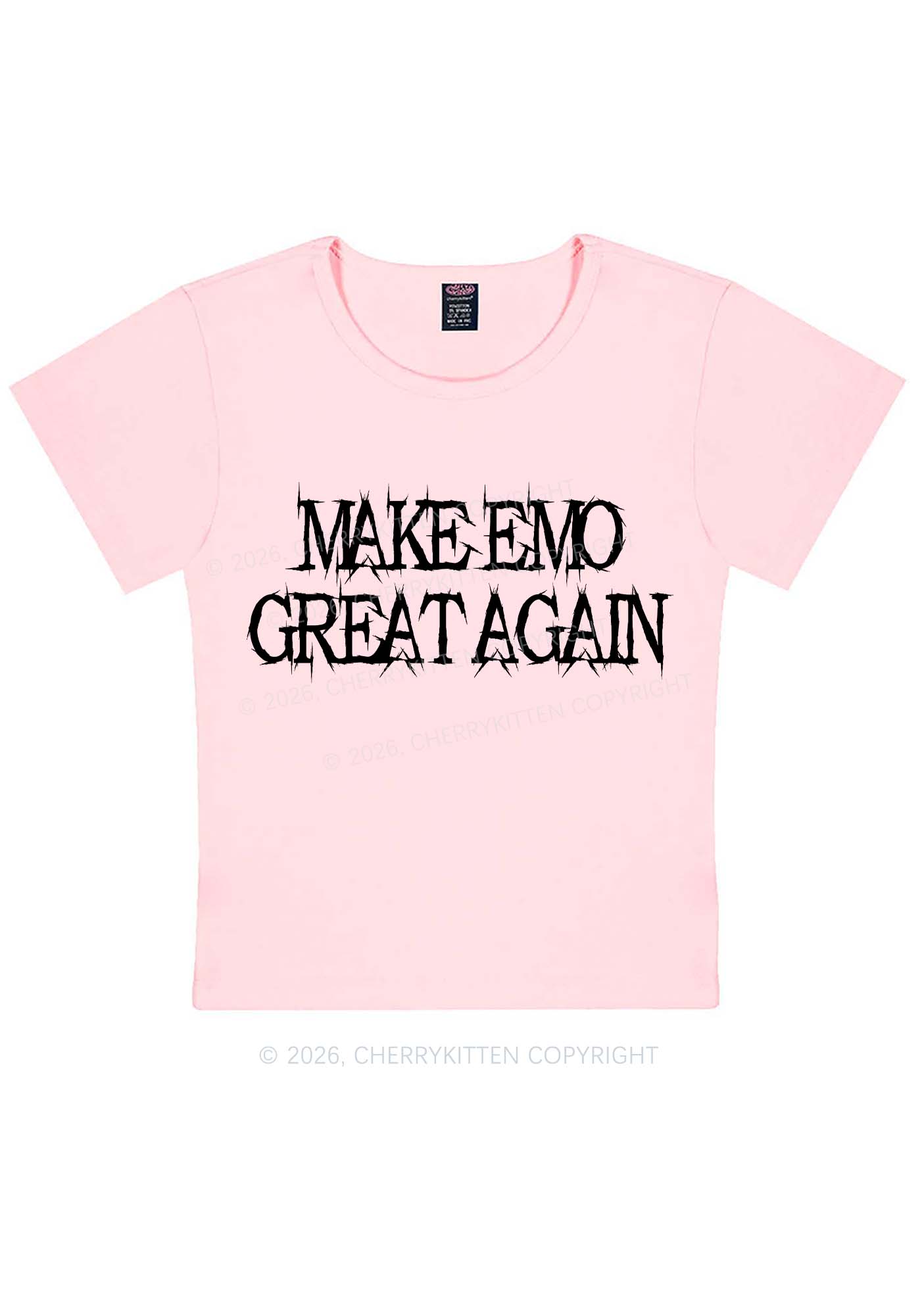 Make Emo Great Again Y2K Baby Tee Cherrykitten