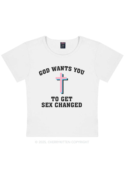 God Wants You To Get Changed Y2K Baby Tee Cherrykitten
