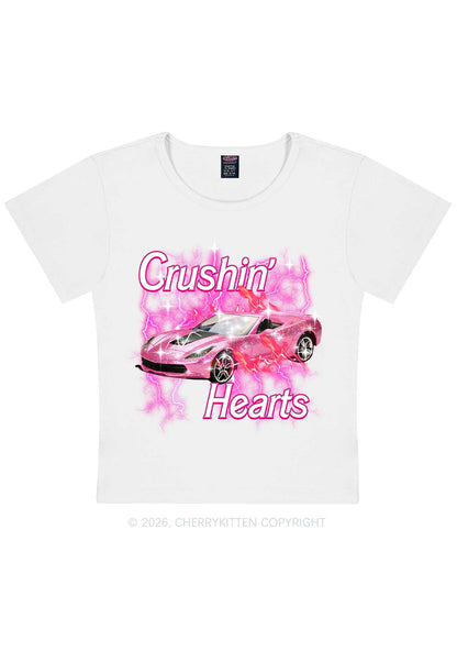 Crushin Hearts Valentine's Day Y2K Baby Tee Cherrykitten