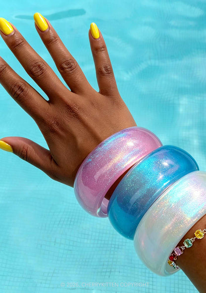 Glitter Jelly Color Y2K Cuff Bangle Cherrykitten