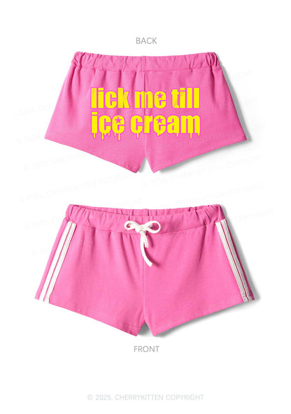Lick Me Till Ice Cream Y2K Drawstring Mini Shorts Cherrykitten