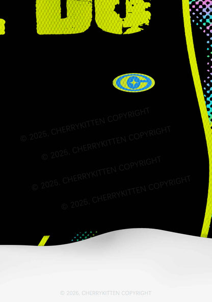 Neon Dibs On The DJ Y2K Crop Sport Jersey Shirts Cherrykitten