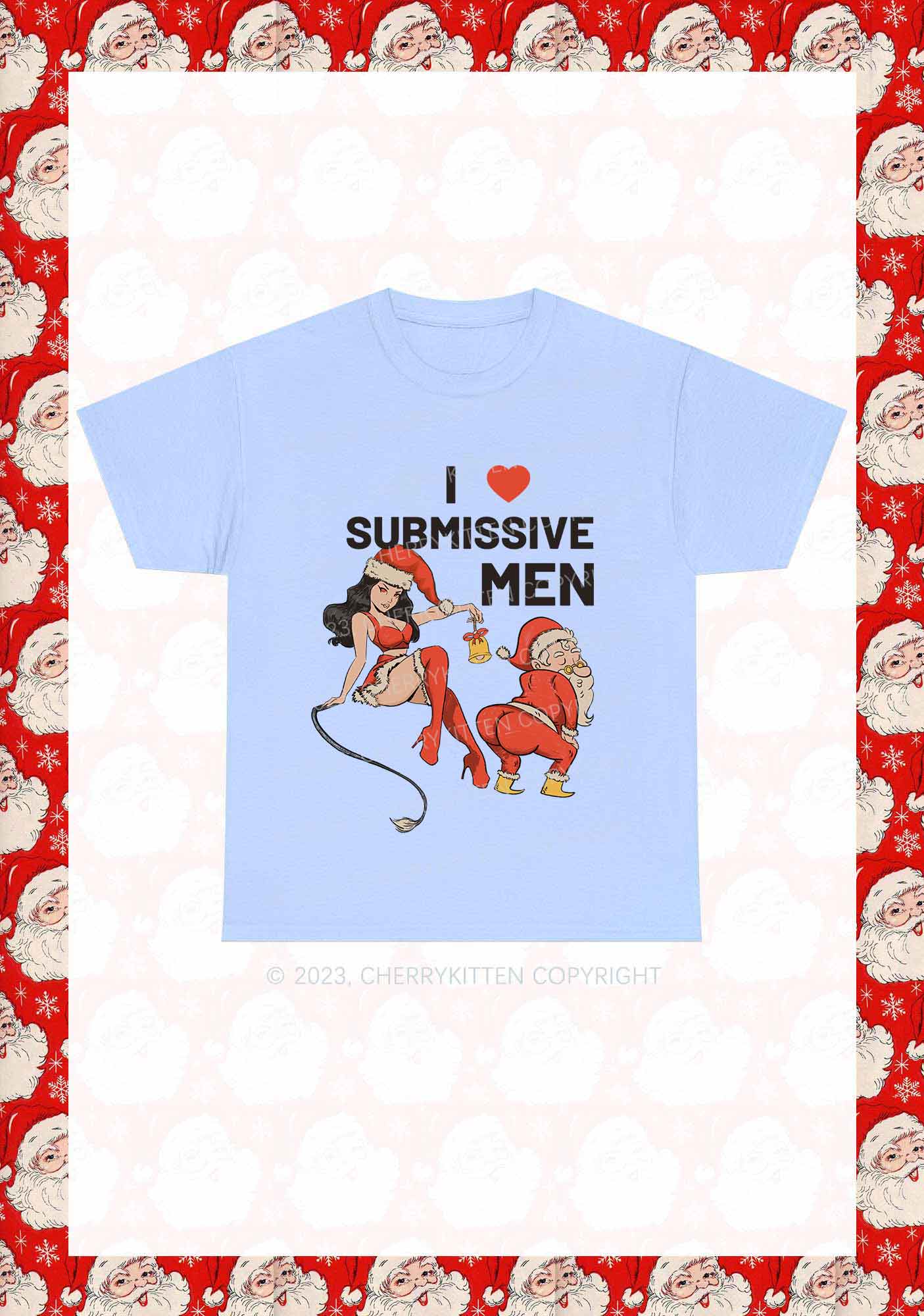 I Love S Men Christmas Y2K Chunky Shirt Cherrykitten