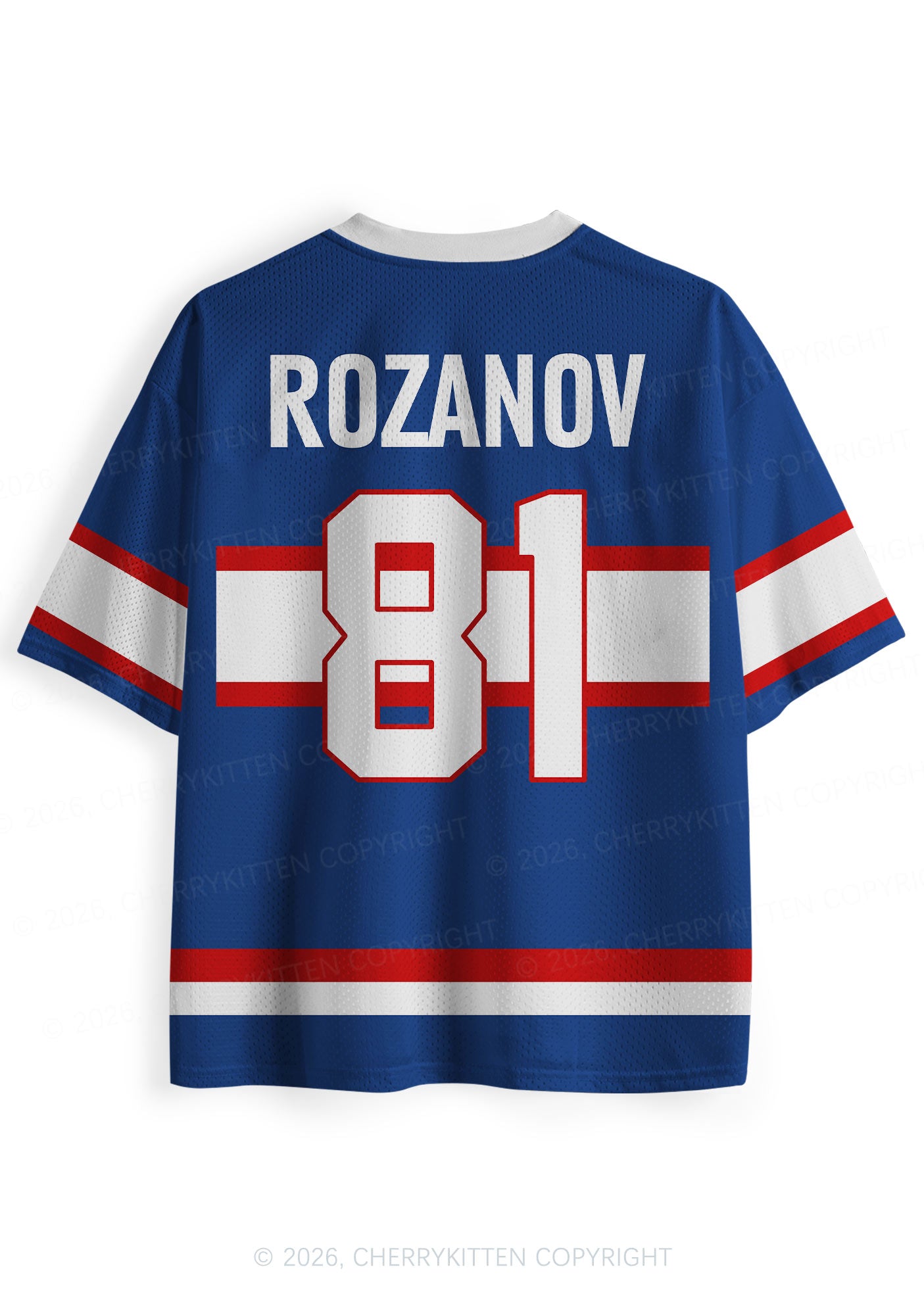 Blue Hockey Boys Kissing HR Y2K Sport Jersey Shirts Cherrykitten