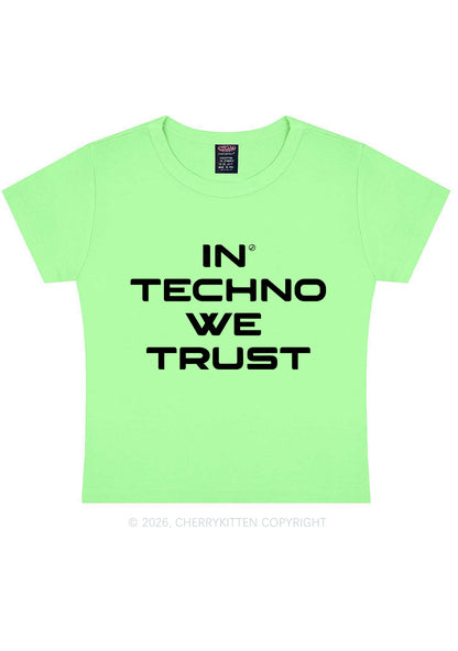 In Techno We Trust Y2K Baby Tee Cherrykitten