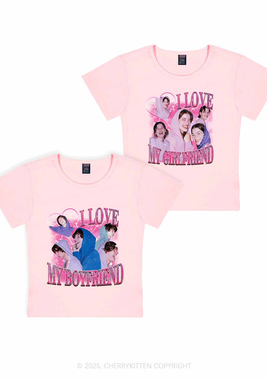 Custom Photos I Love GF BF Y2K Valentine's Day Baby Tee Cherrykitten
