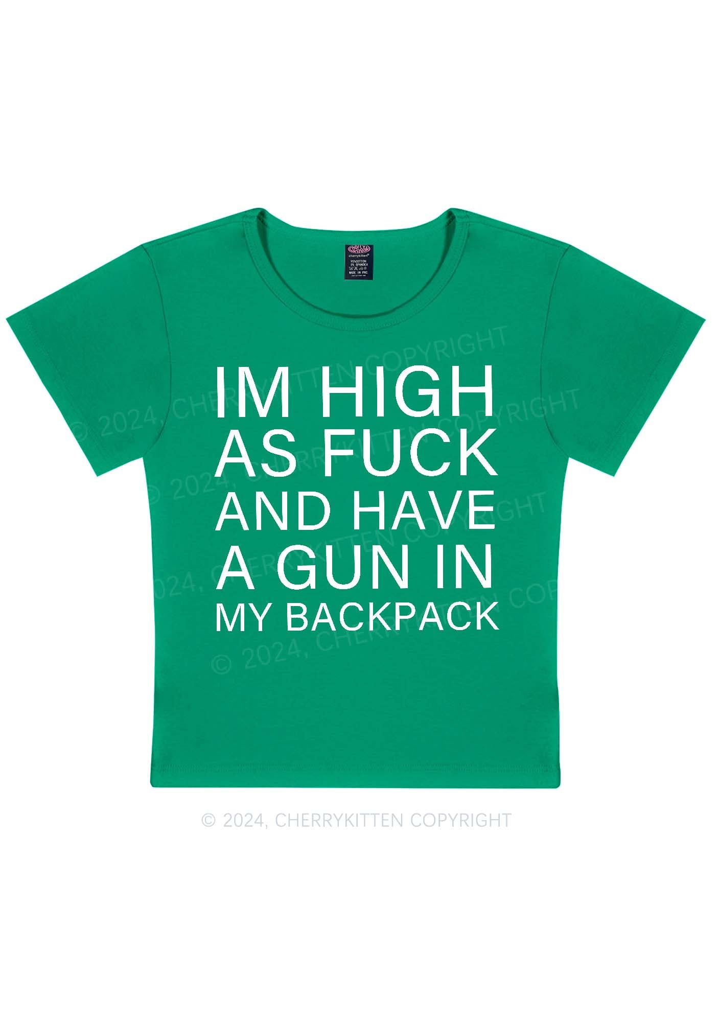 Im High Y2K Baby Tee Cherrykitten