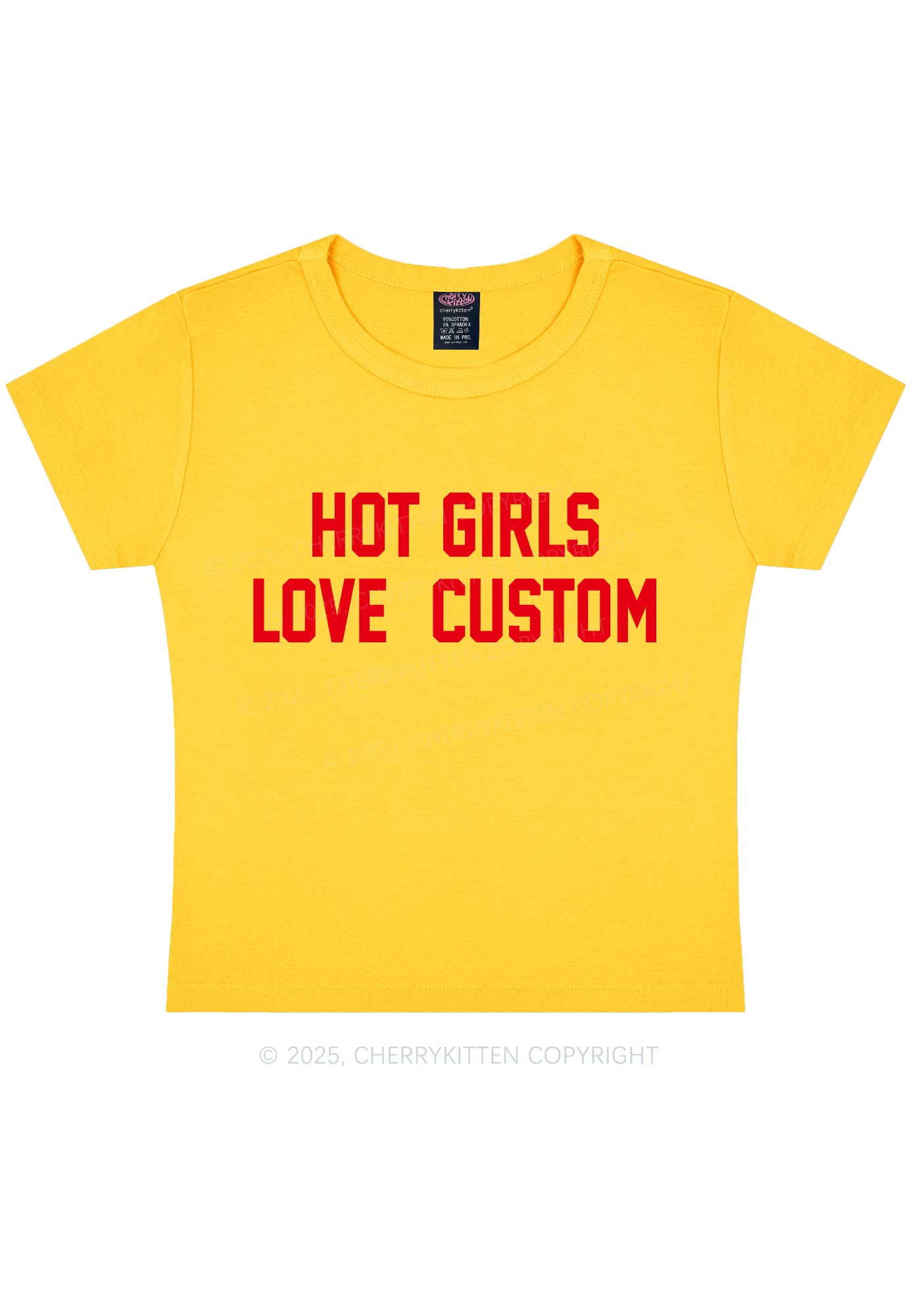 Hot Girls Love Custom Y2K Baby Tee Cherrykitten