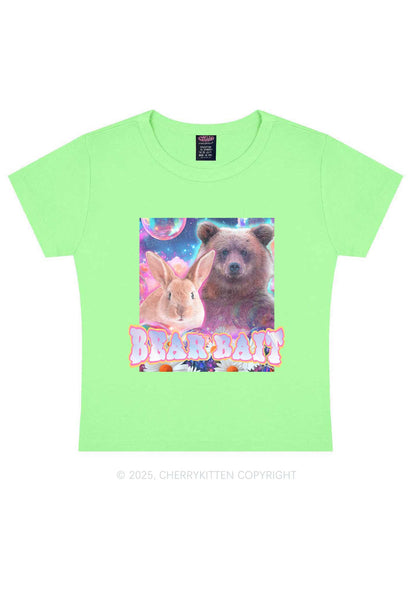 Bear Bait Pride Y2K Baby Tee Cherrykitten