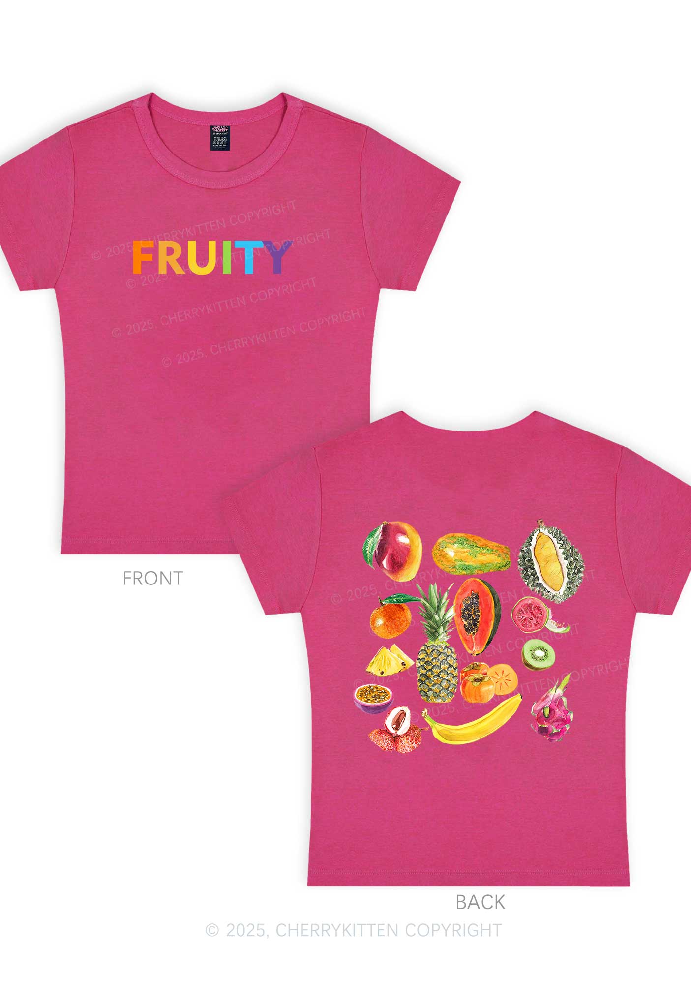 Fruity Two Sides Pride Y2K Baby Tee Cherrykitten