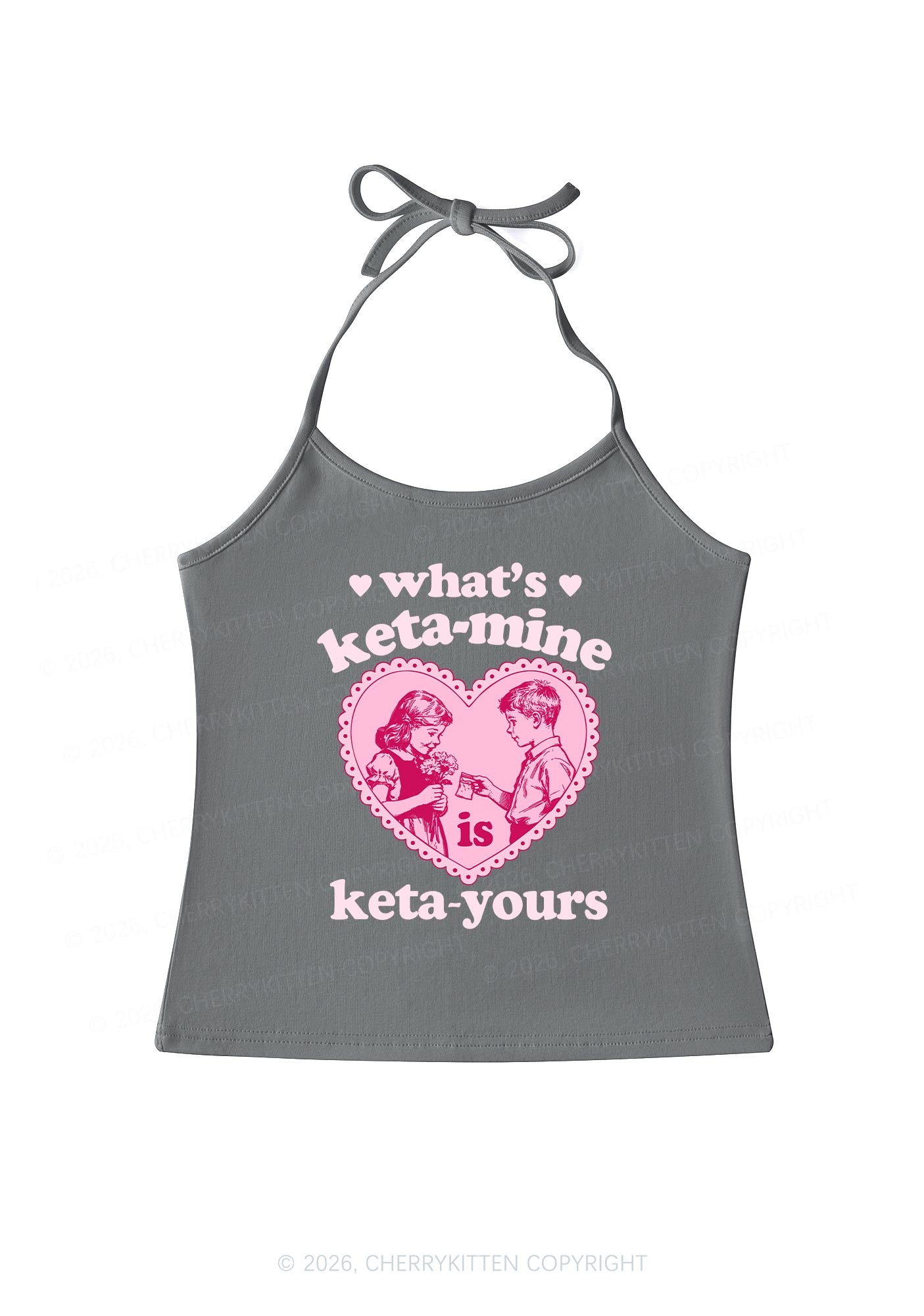 Whats Kxxamine Y2K Halter Neck Cami Cherrykitten
